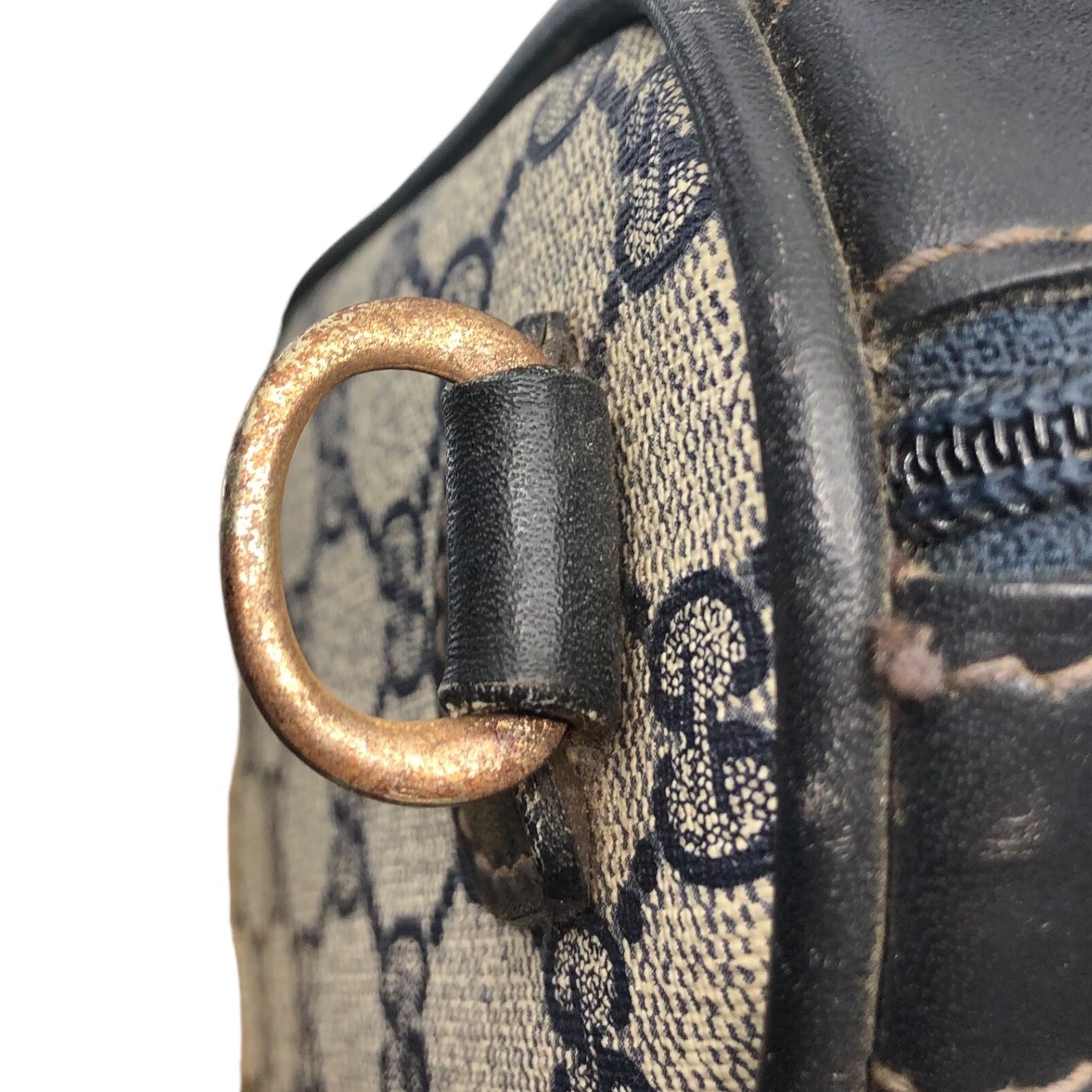 GUCCI(グッチ) GG pattern canvas leather mini Boston bag GG 柄 