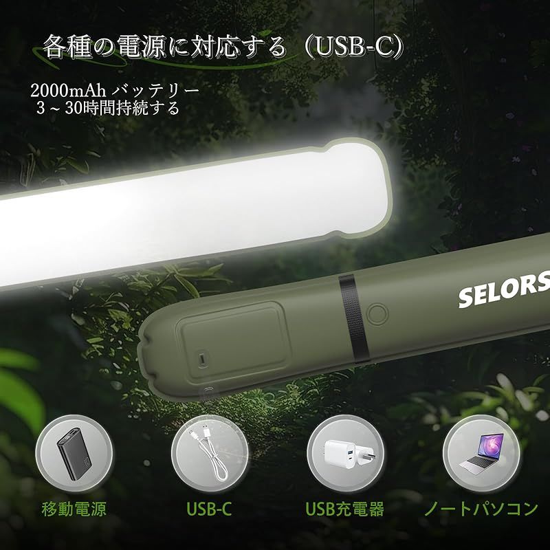 2024新 発売・二つ入り】SELORSS LEDランタン 充電式ライト 防災