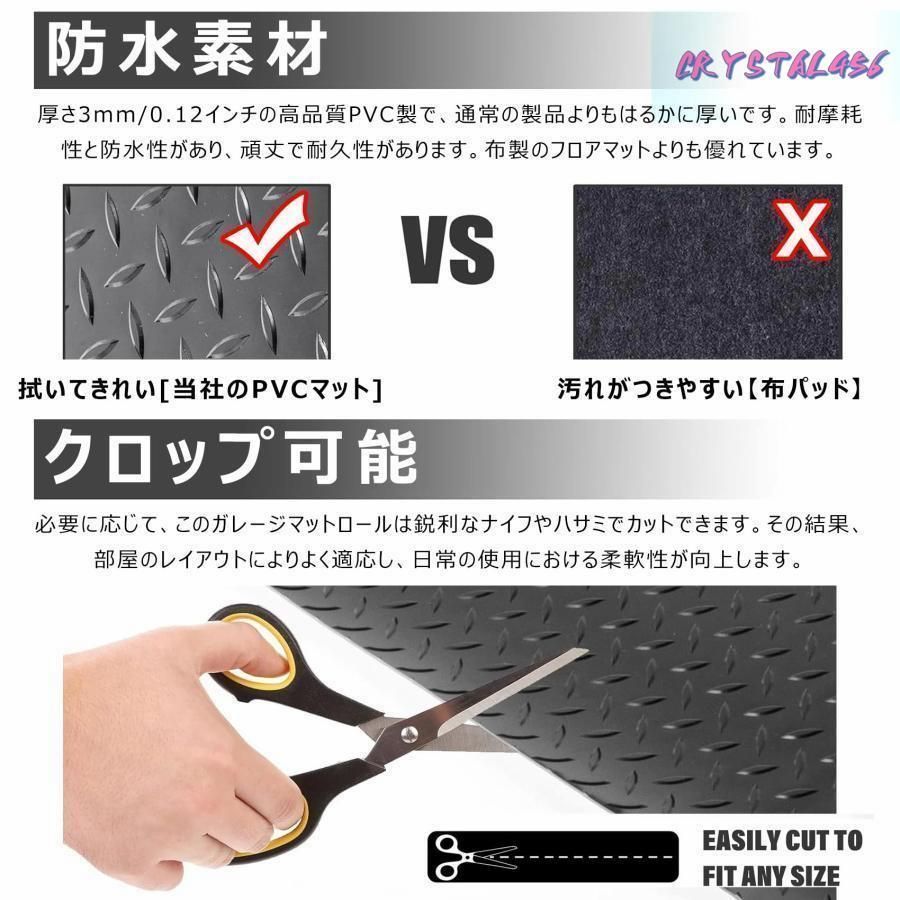 ゴムマット ガレージマット 厚さ2.5mm 6色 長い1m 駐車場 屋外 滑り止め ガレージフローリング フロアマット 地下室 絶縁 保護マット 倉庫 BRIGHTFACE_UK