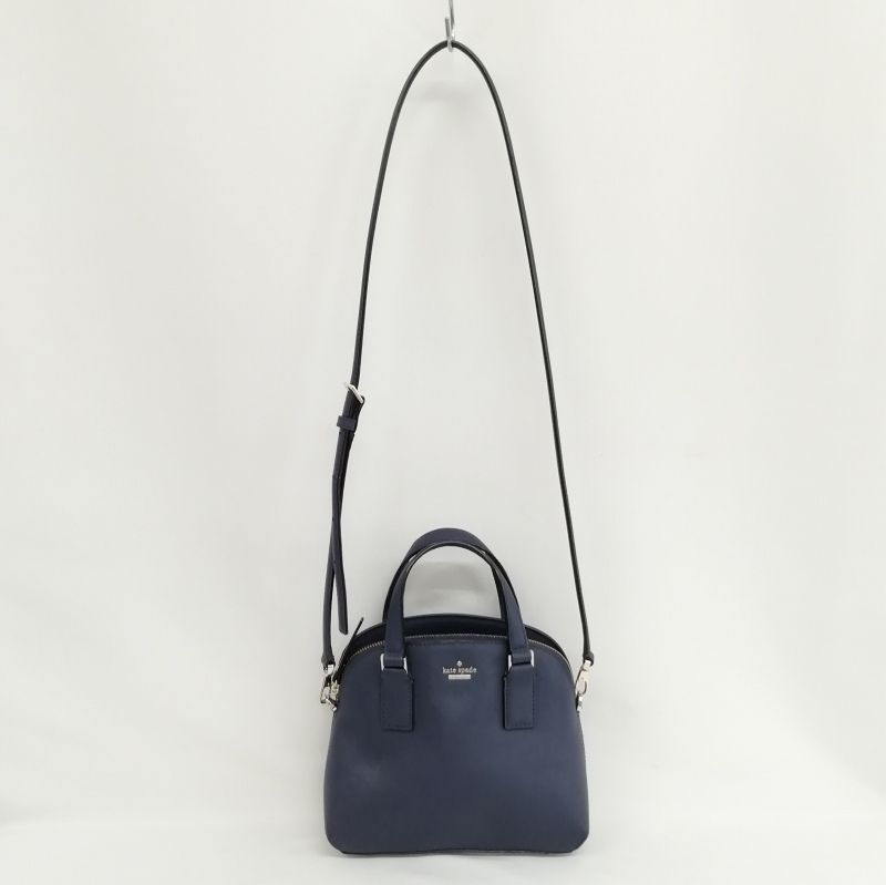 kate spade ショルダーバッグ　2way　ネイビー　【美品】 美品】kate spade ハンドバッグ 2wayショルダーバッグ - メルカリ