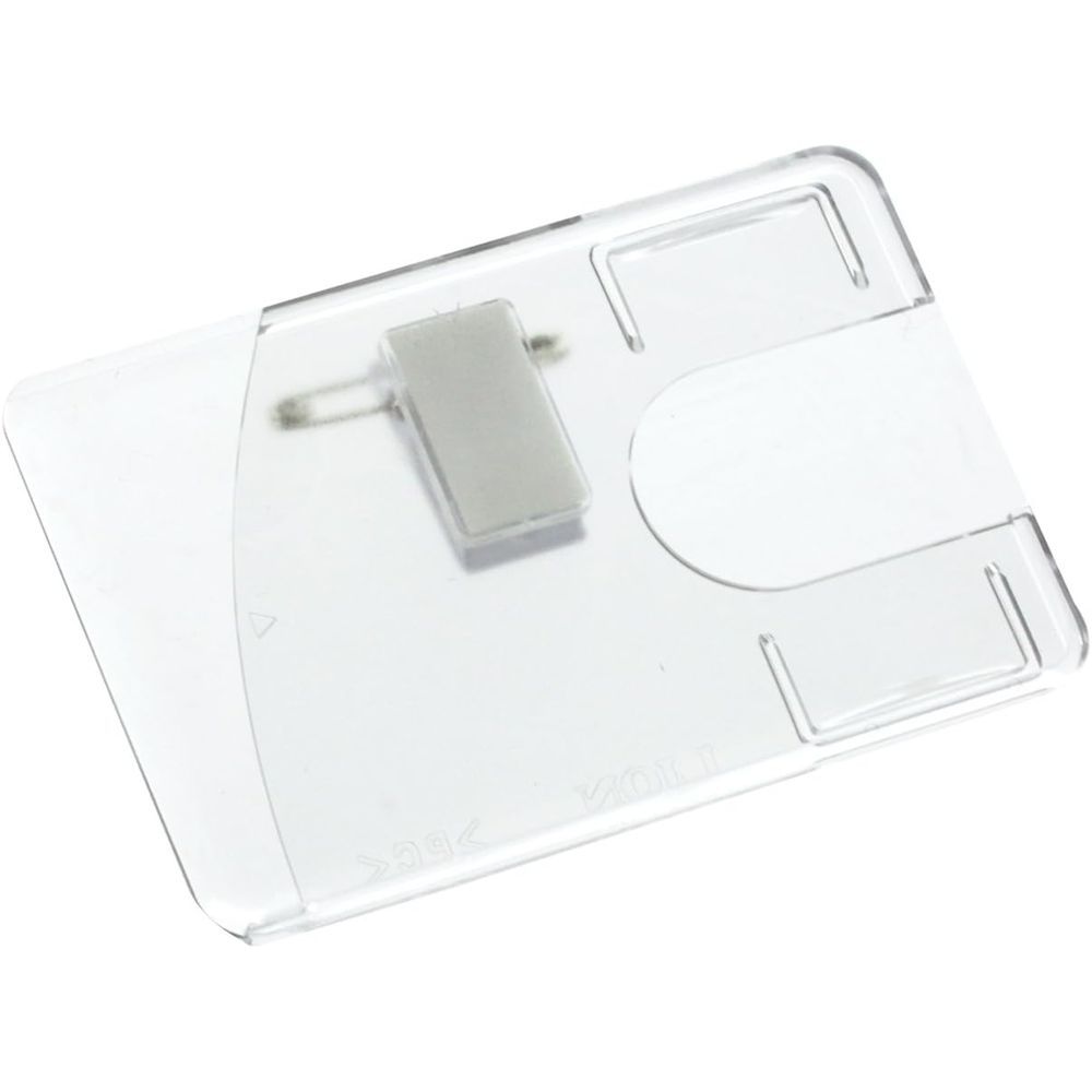 まとめ買い ライオン事務器 IDカード用名札 ヨコ型 ハードタイプ クリップ 安全ピン付 10個入 N231-10P 295-42 ×3セット