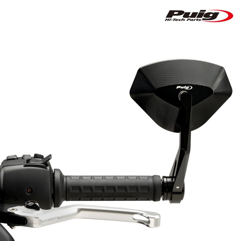 Puig 21618N BACK MIRROR HI-TECH V BLACK 汎用 プーチ バーエンドミラー