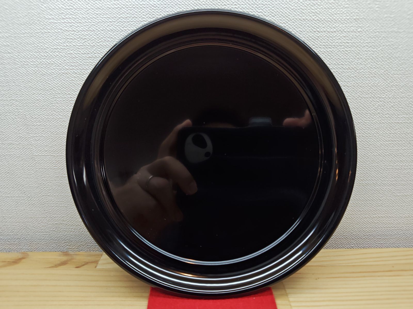 逢絢亭 茶道具 相伝物用品 六寸丸盆 茶入盆 山中塗 木 中村湖彩 共箱入り