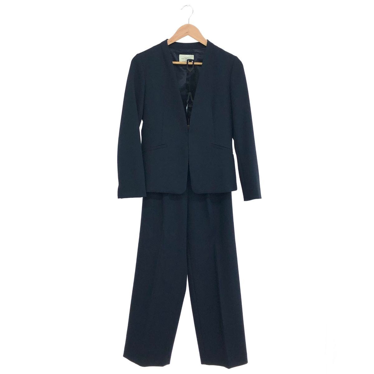 green label relaxing グリーンレーベルリラクシング ノー ジャケット-パンツ セットアップ サイズ 38 ネイビー レディース 240001138558