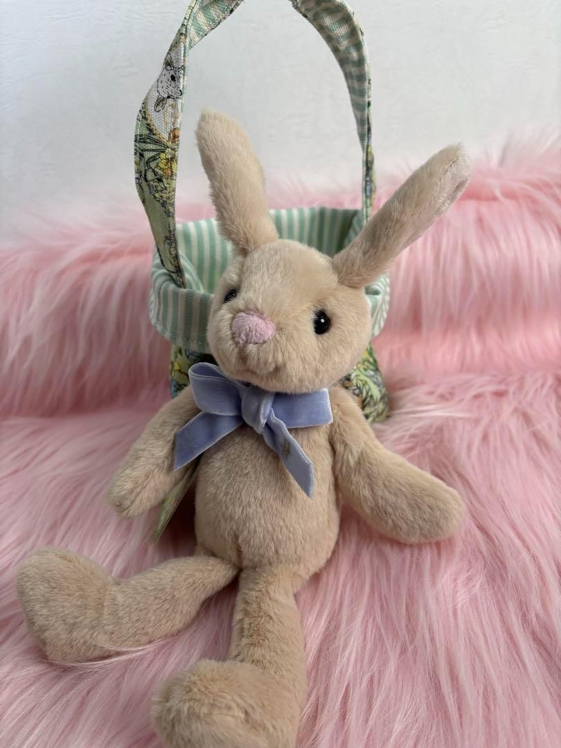 英国 Harrods ハロッズ バニー 花畑バッグ入り うさぎ