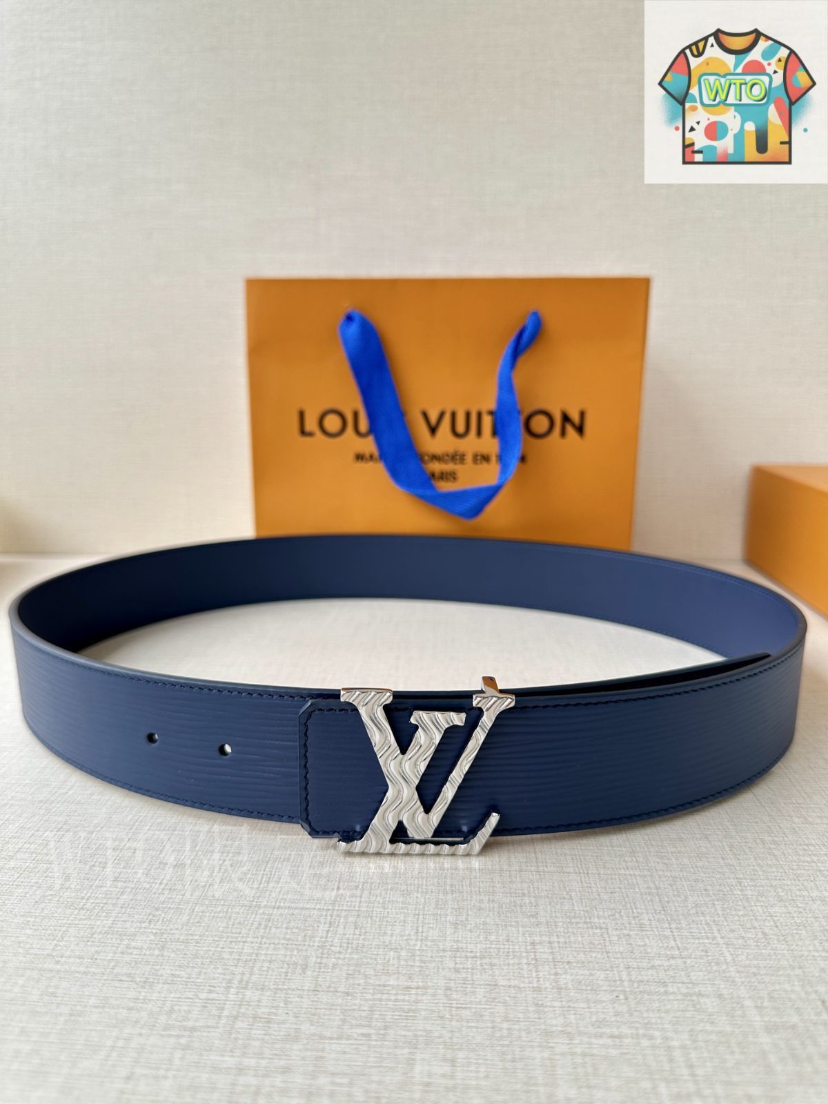 今日特価】Louis Vuitton ウォーターウェーブレザーベルト-3