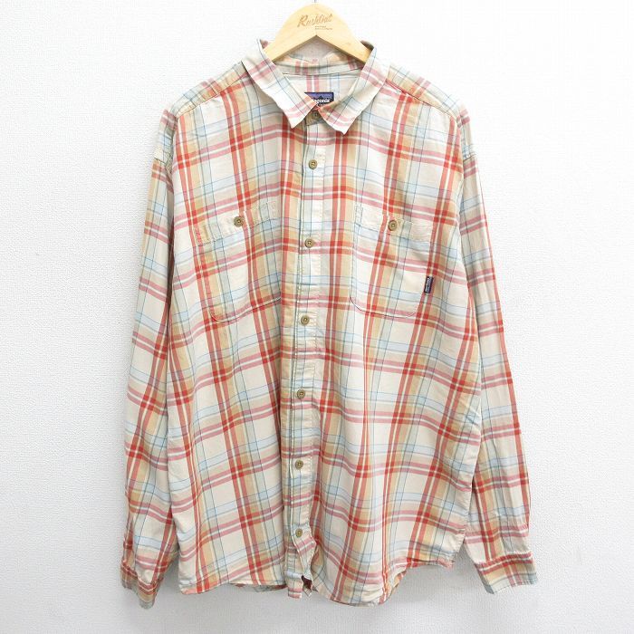 最新な ブランド 長袖 patagonia パタゴニア XL/古着 シャツ 00s メンズ 長袖シャツ
