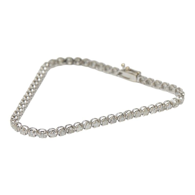 テニスブレスレット K18WG ホワイトゴールド レディース 1-0238236