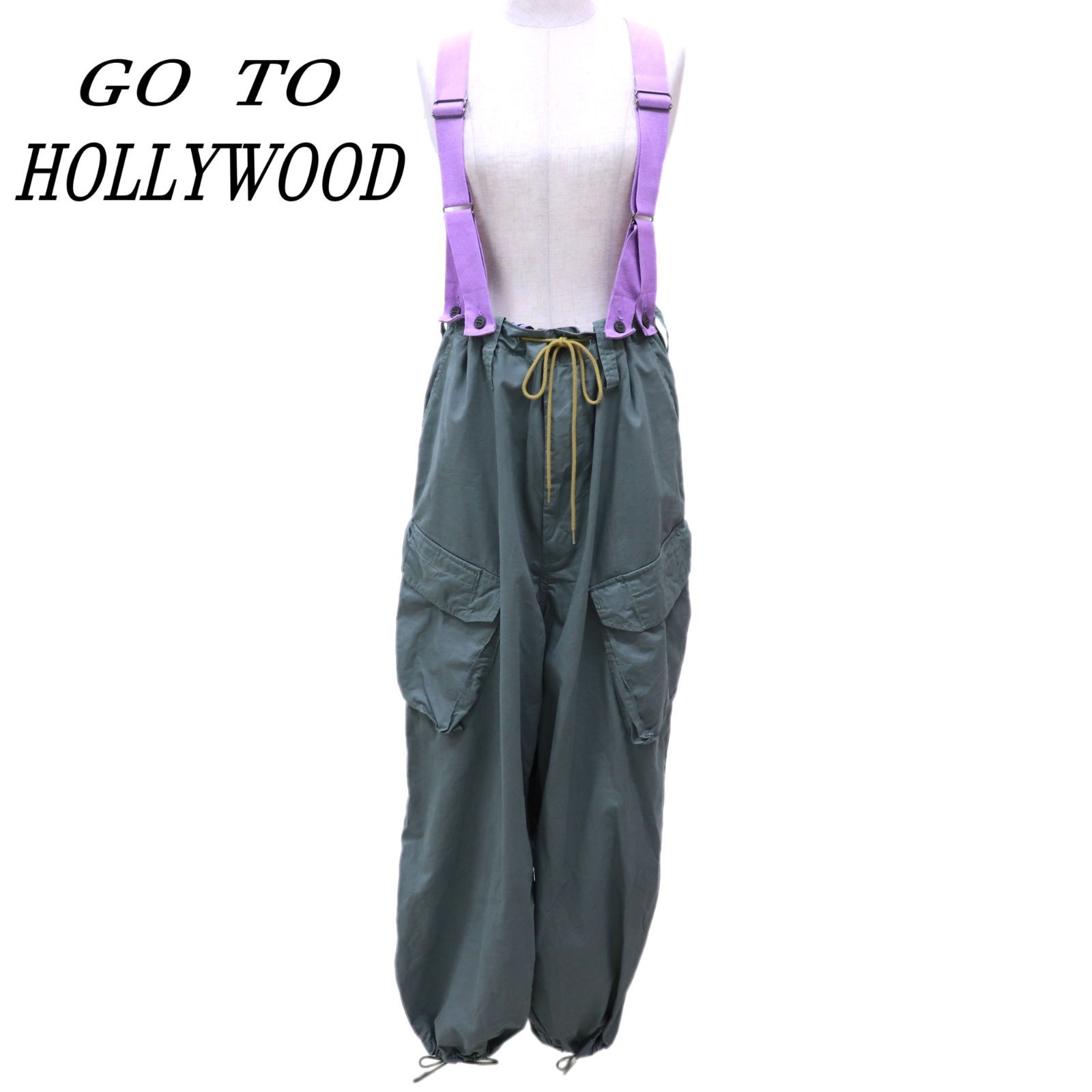 GO TO HOLLYWOOD ゴートゥ―ハリウッド ロイヤルネイビーサスペンダーパンツ 02 コットン KHK - メルカリ