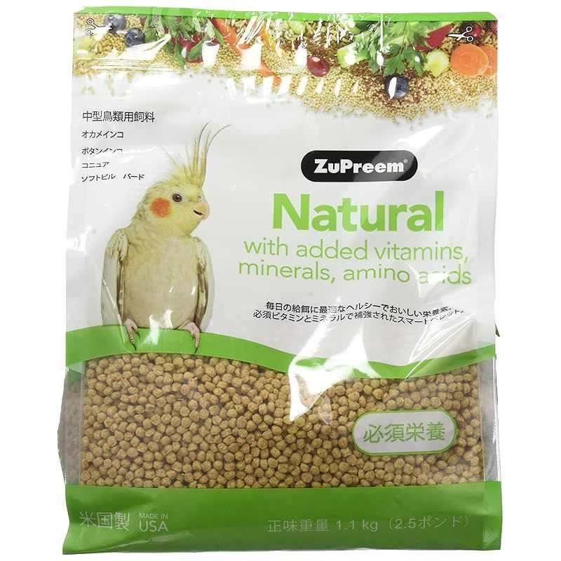 ズプリーム ZuPreem ナチュラル M オカメインコ 1.13kg 日本語バージョン 1.1キログラム x 1