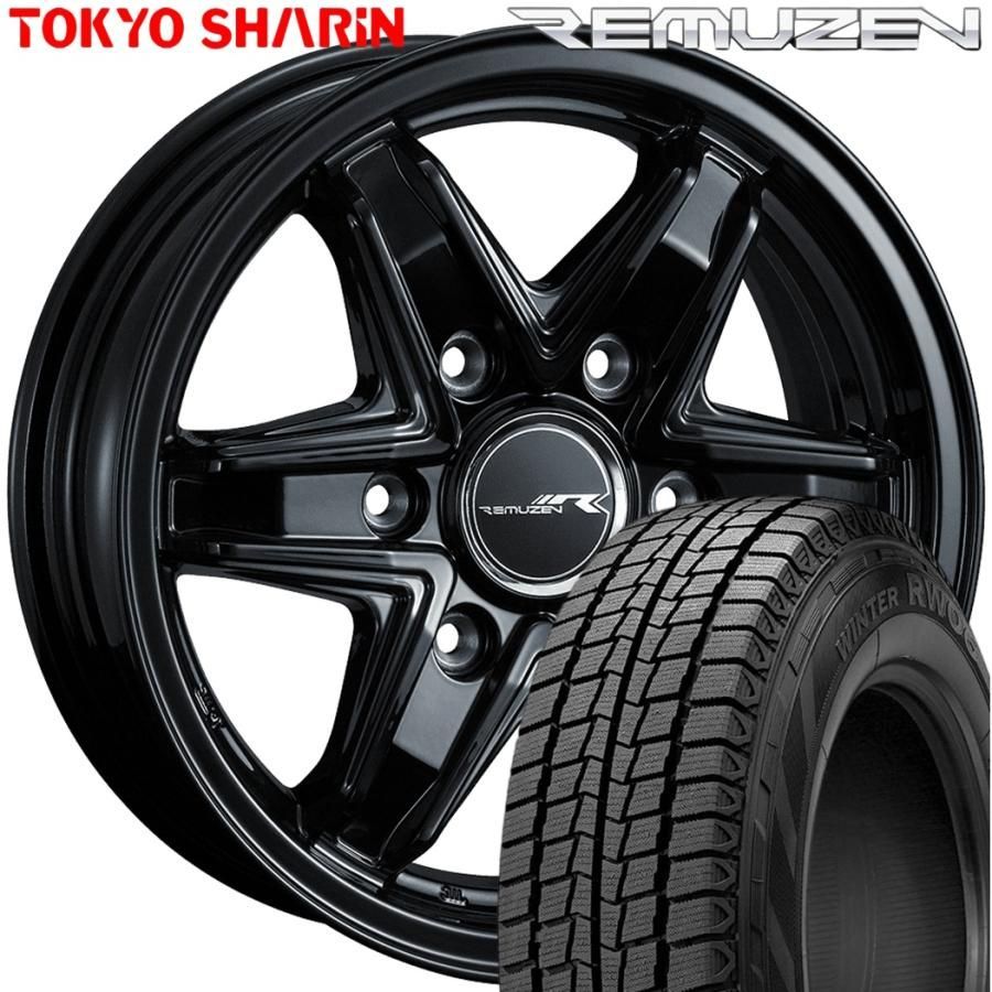 期間 スタッドレス TOKYO SHARIN 東京車輪 REMUZEN レミューゼン 15ｘ6.0 ＋33 6H 139.7 ブラック ｘ４本 製 ハンコック RW06 195 80R15
