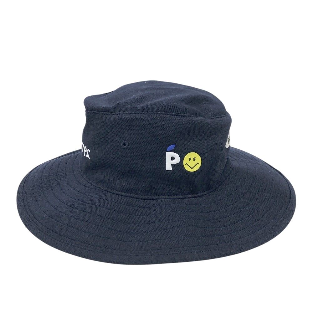 PEARLY GATES パーリーゲイツ モデル つば広ハット ニコちゃん ネイビー系 FR 240101502226 ゴルフウェア ストスト