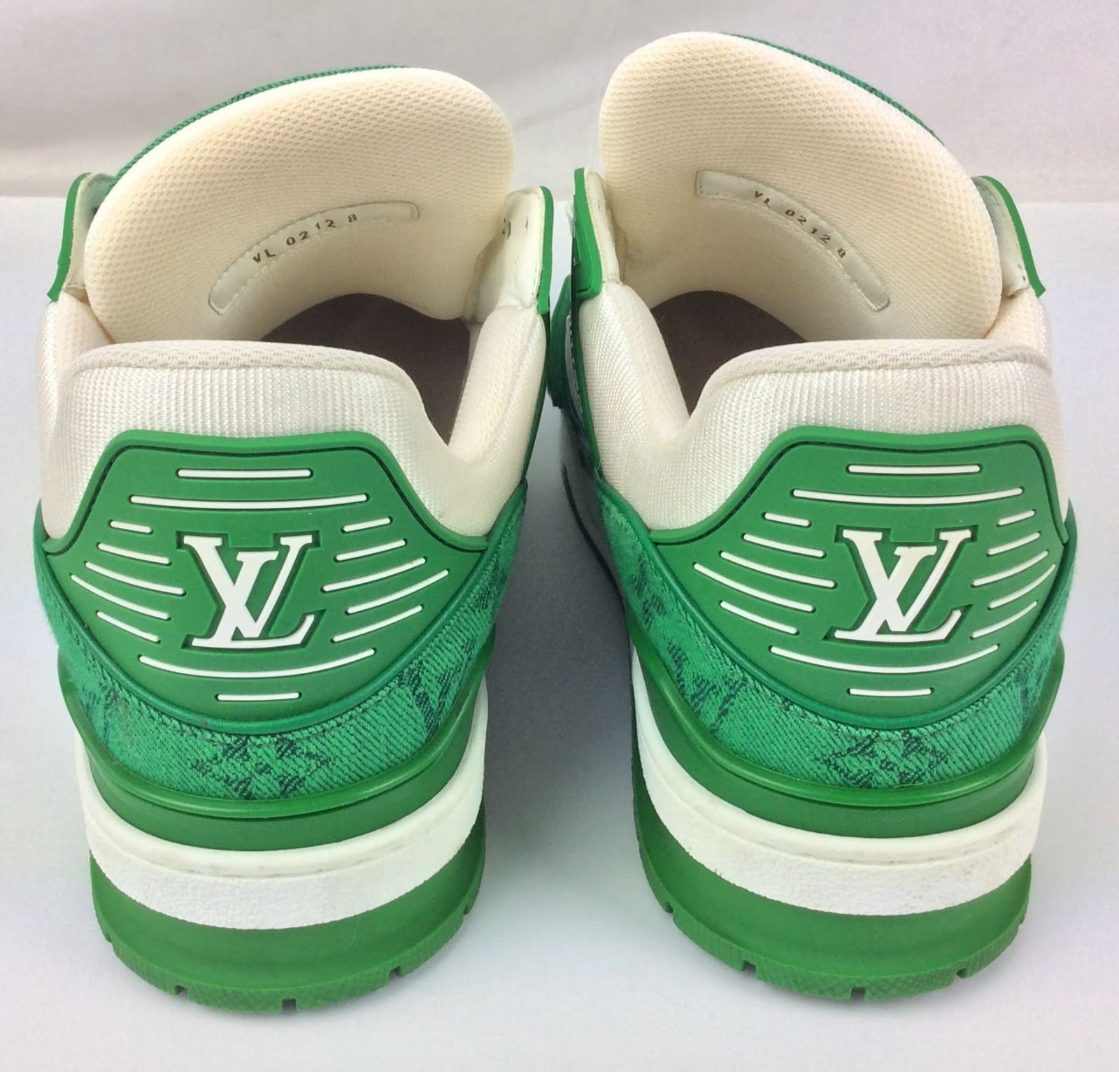 【LOUIS VUITTON / ルイヴィトン】トレイナー メンズ サイズ8 モノグラム グリーン デニム スニーカー VL0212　LV  MONOGRAM GREEN DENIM SNEAKER　靴　534-5-ki