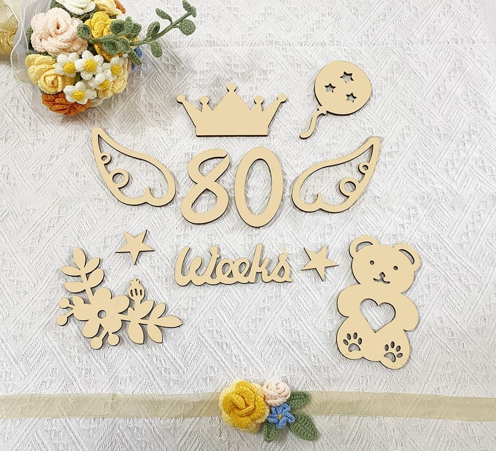  数量 記念写真 撮影道具 出産祝い 記念日フォト マンスリーカード 月齢カード 成長記録 ウッドレター ニューボーンフォト プレゼント 月齢フォトグッズ セット レターバナー 木製 SPKURICP メモリアル用品作成グッズ 冠婚葬祭 宗教用品