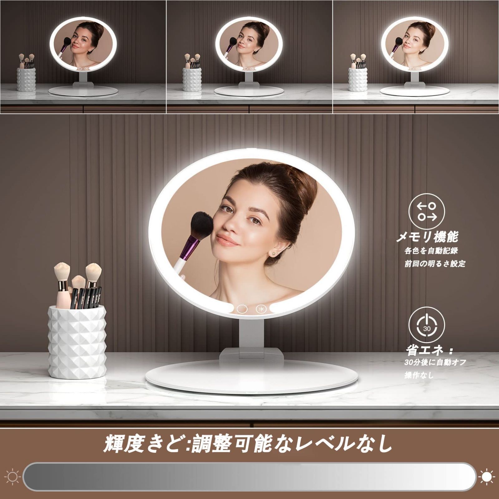 新着商品MILEDUO 女優ミラー 旅行用折りたたみ式ライト付きメイクアップキット/セット