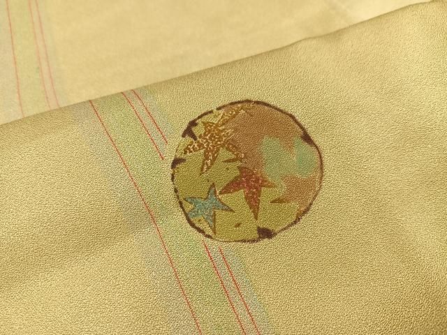 平和屋着物●北大路魯山人　訪問着　丸文　暈し染め　金彩　正絹　逸品　未使用　AABB7215ph 平和屋着物○北大路魯山人 訪問着 丸文 暈し染め 金彩 正絹 逸品 未