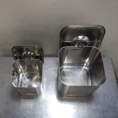 2【2個セット】 深型 角 キッチンポット 18-8 ステンレス ユキワ24cm