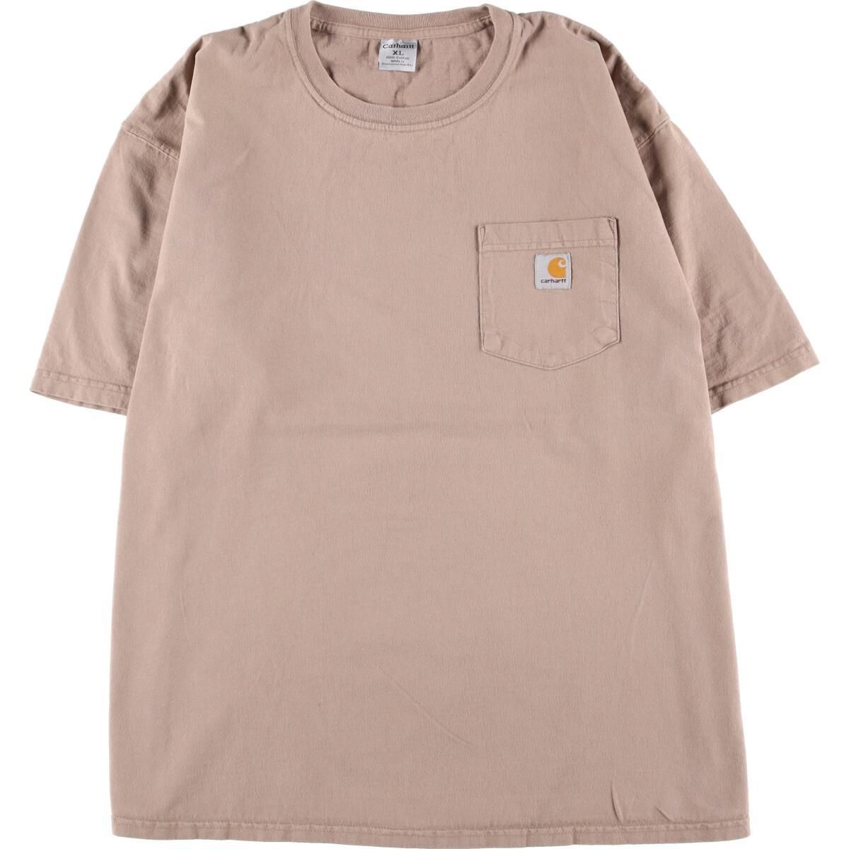 Carhartt☆カーハート ワンポイント刺繍ロゴ 半袖シャツ XL 90s