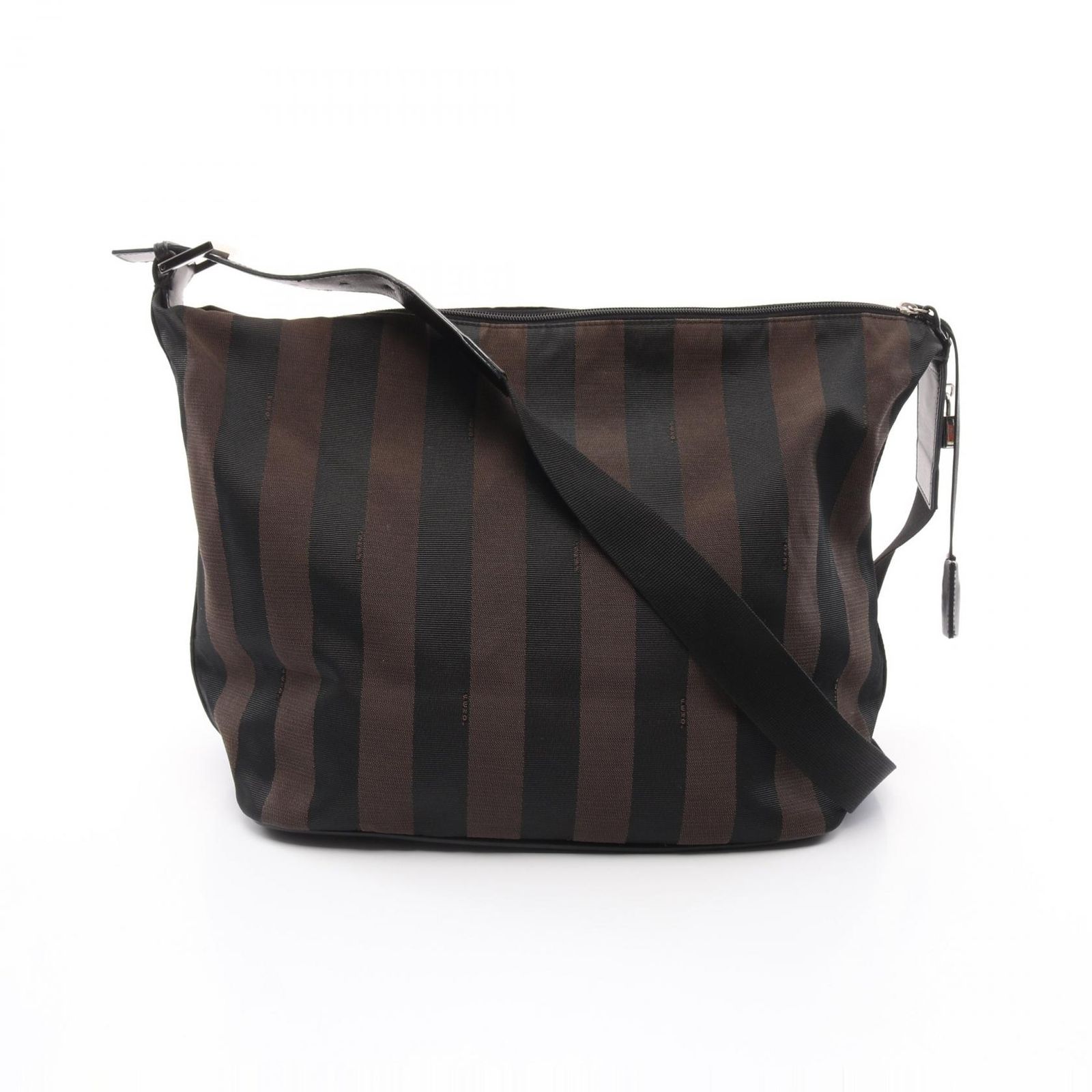 フェンディ FENDI ショルダーバッグ ペカン 7VA092 ブラウン|ブラック キャンバス レザー ペカンショルダー レディース Used B
