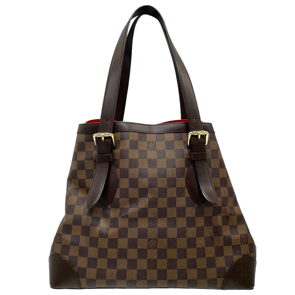 【限定価格】LOUIS VUITTON ルイヴィトン トートバッグ ダミエ ハムステッドMM ハンドバッグ ブラウン 茶 鞄 かばん N51204    ゴールド金具 レディース【品】