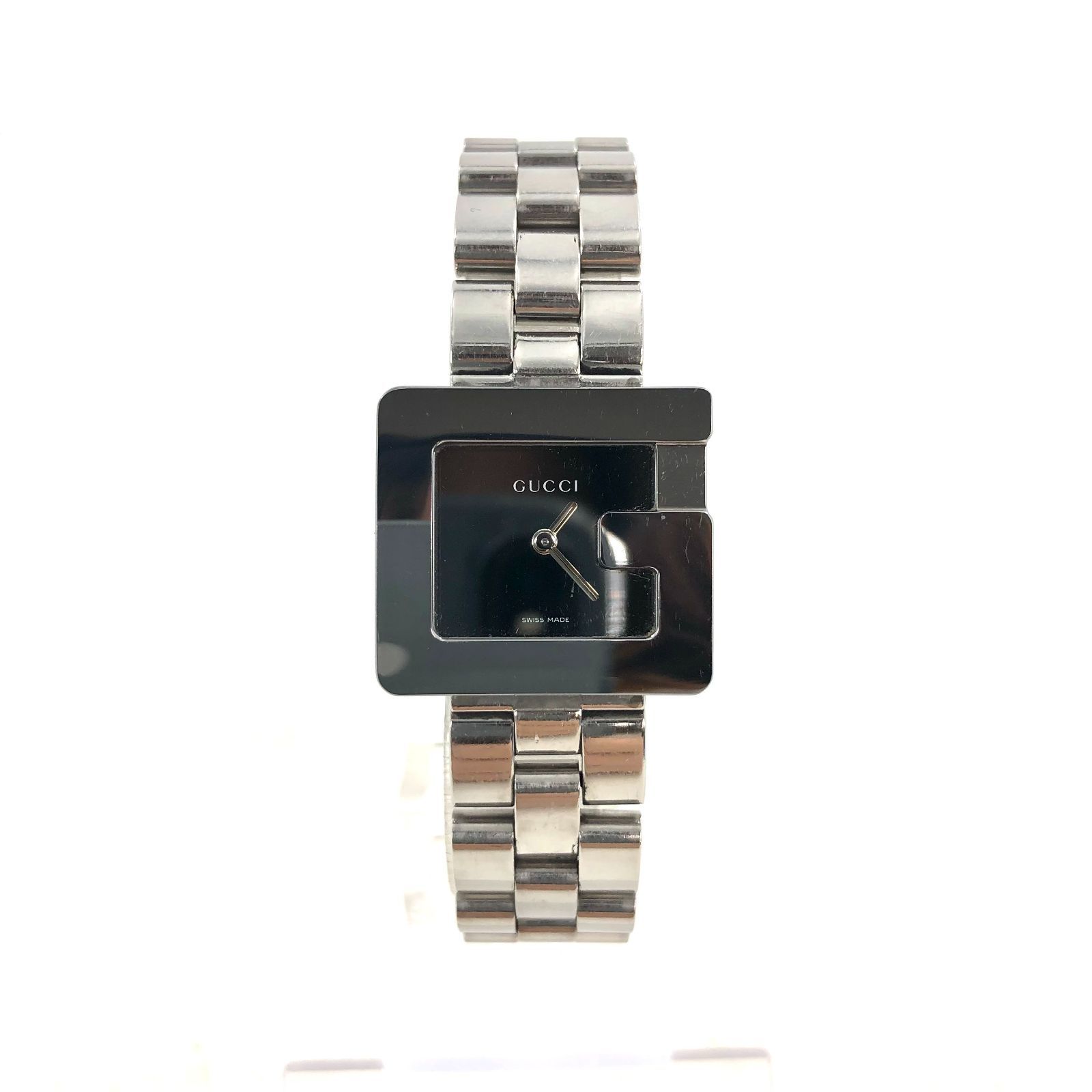 グッチ GUCCI Gスクエア 3600L 黒文字盤 SS クォーツ 電池 縦約21ミリ×横