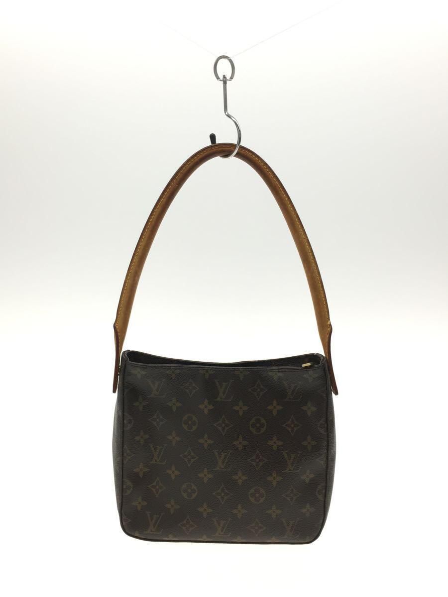 LOUIS VUITTON ルーピングMM_モノグラム・キャンバス_BRW M51146 PVC ブラウン - メルカリ