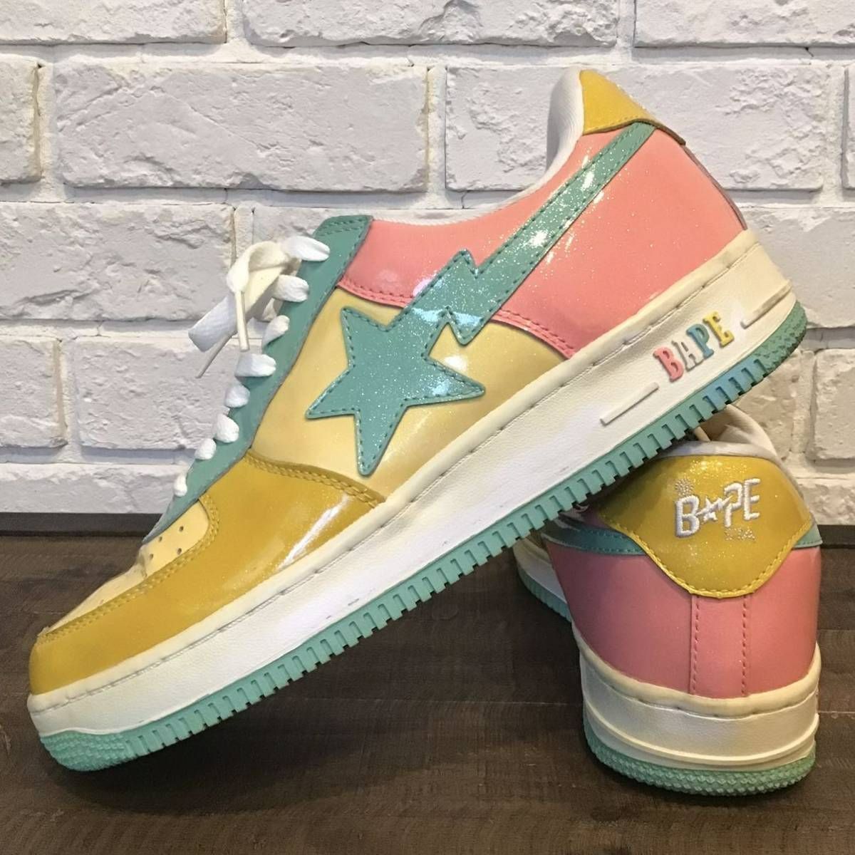 ラメ BAPESTA スニーカー 27.5cm US9.5 a bathing ape glitter BAPE