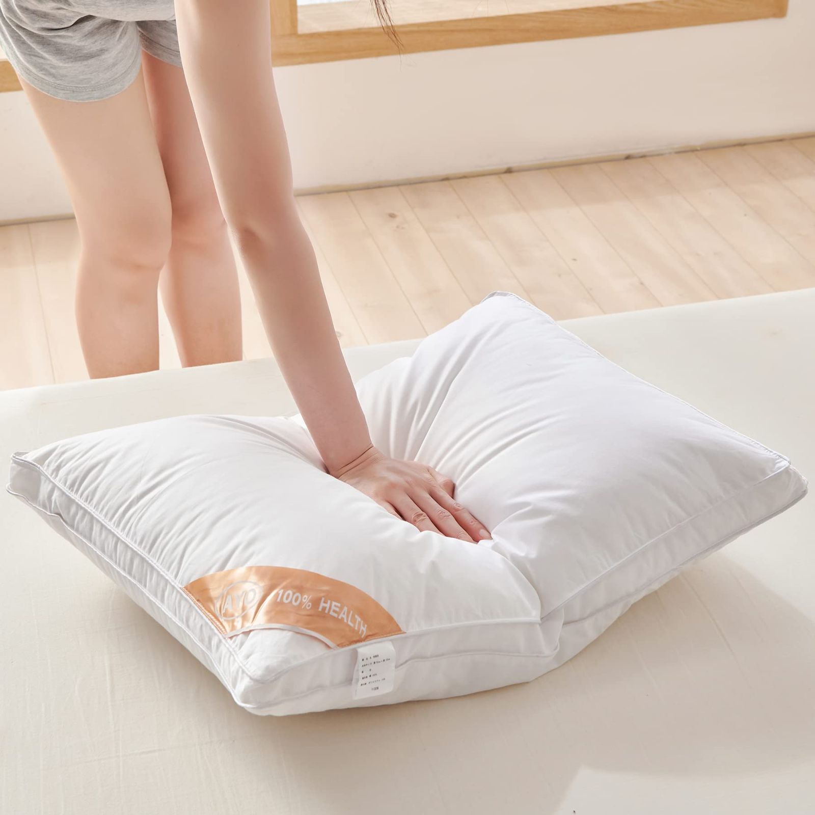 枕 カバー２枚付き まくら ホテル仕様 高反発枕 安眠 快眠 横向き対応 丸洗い