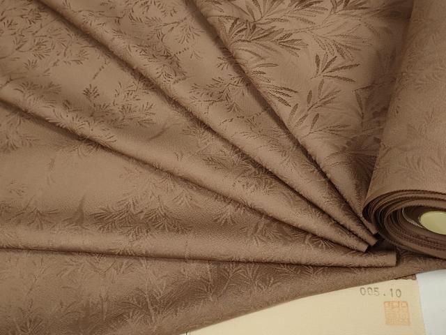 平和屋本店■極上　皇室献上作家　北出与三郎　無地絵羽訪問着　反物　着尺　樹林地紋　宗伝唐茶色　八掛付き　逸品　未使用　DZAA11111kh5 平和屋本店□極上 皇室献上作家 北出与三郎 無地絵羽訪問着 反物 着尺