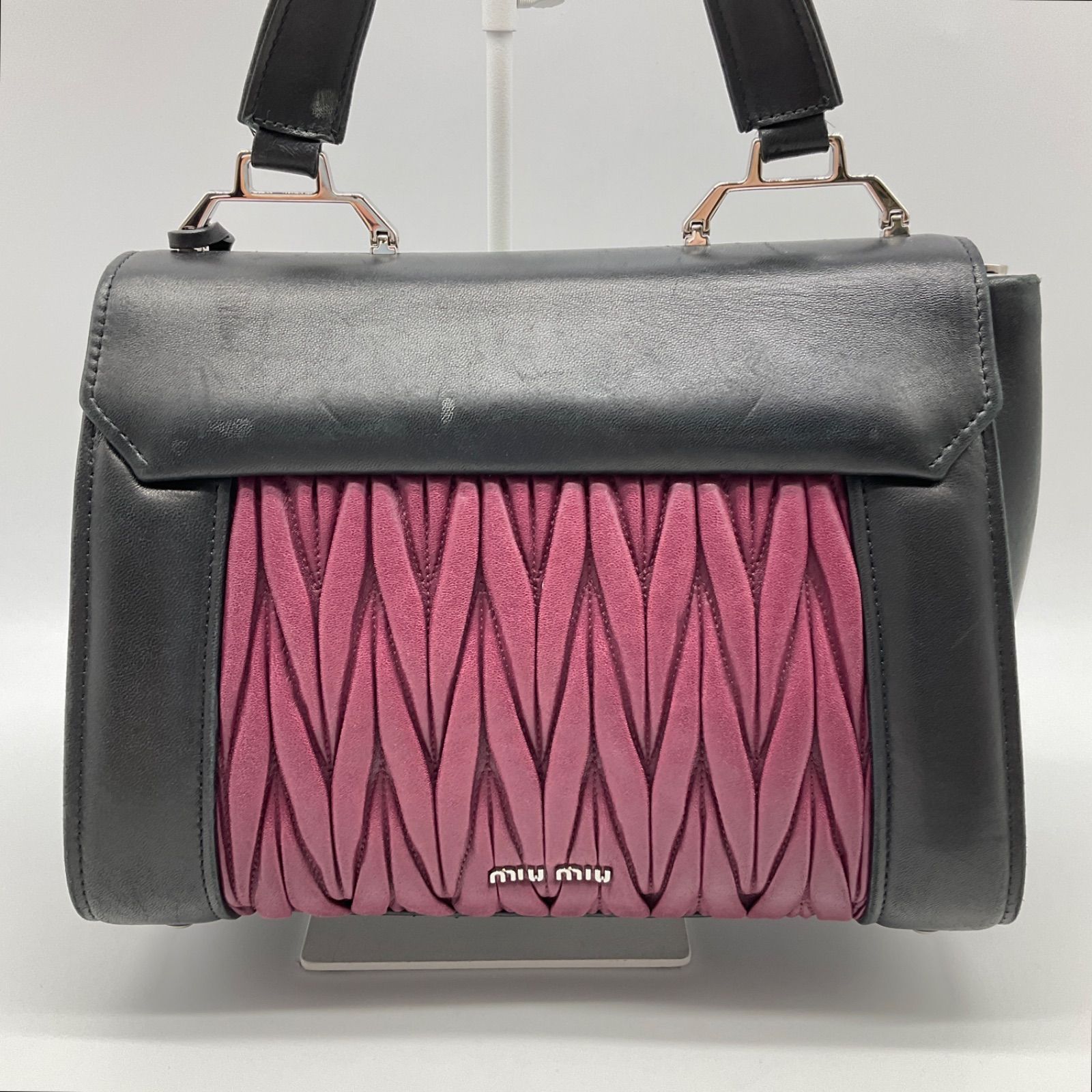 ▽○MIUMIU ミュウミュウ マテラッセ ハンドバッグ ショルダーバッグ 