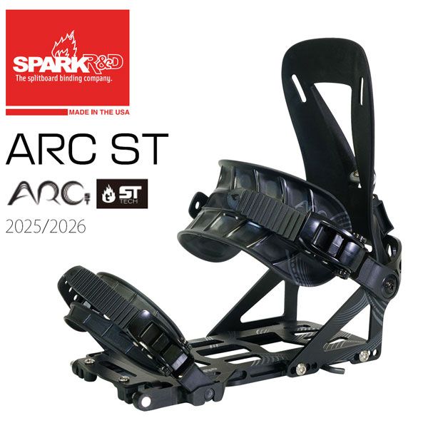 25-26 スパーク アークエスティ SPARK R-D ARC ST スノーボード ビンディング バインディング 25-26-BD-SPK ブラック XS S M L