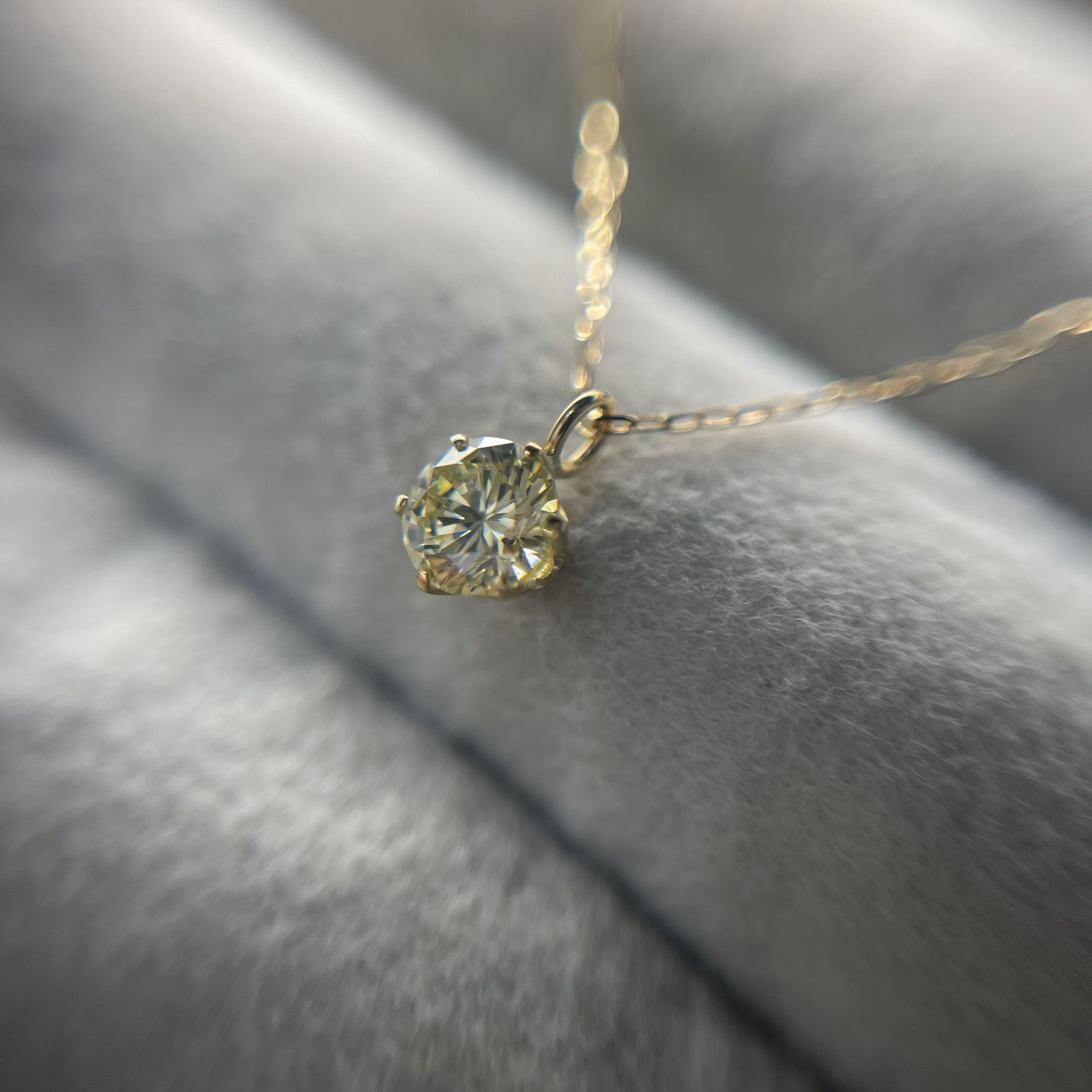 K18 天然ダイヤモンド ペンダント 0.263ct 一粒 ダイヤ ネックレス 