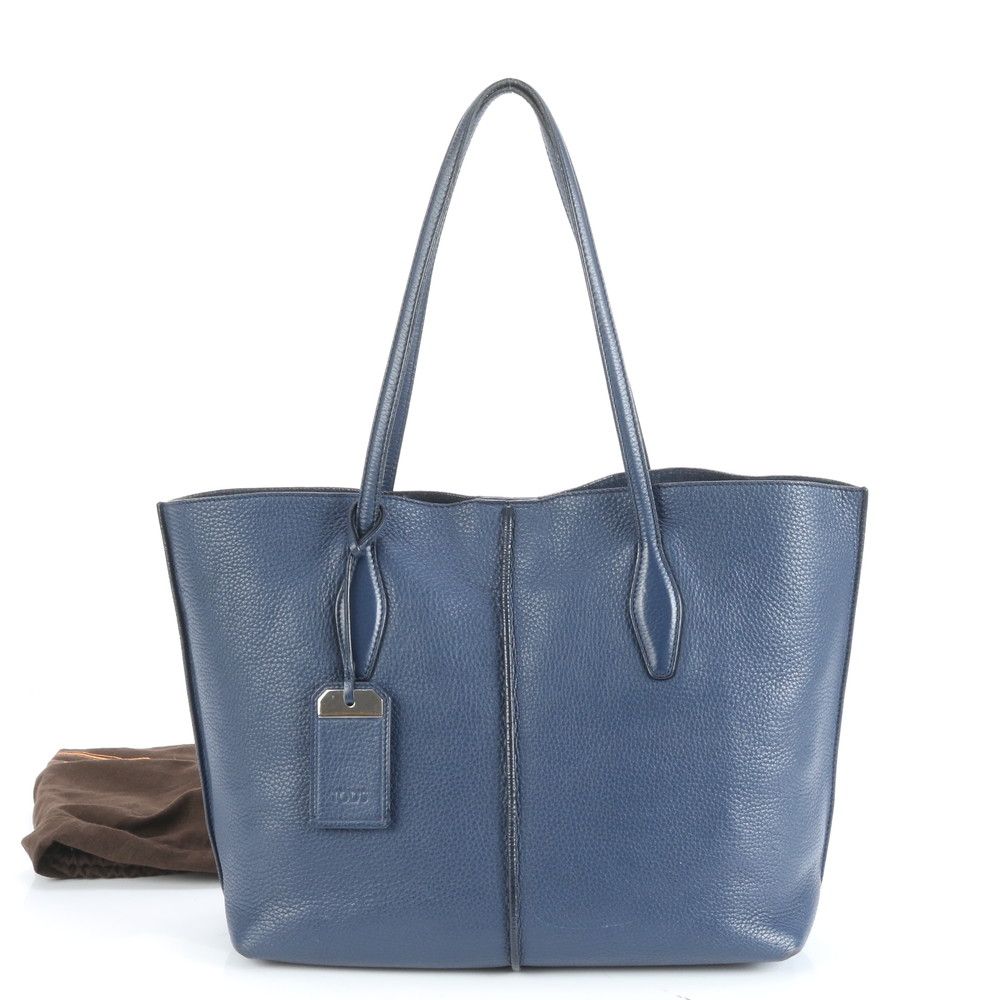 ✨️美品 TODS トッズ JOY ジョイ レザー トートバッグ ブルー レザー 美品】トッズ ジョイ トートバッグ レザー ネイビー A4 TOD'S トート