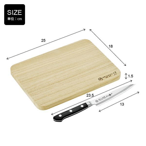 燕人の匠 桜吟 ペティナイフ130mm＆まな板 ETO-1001