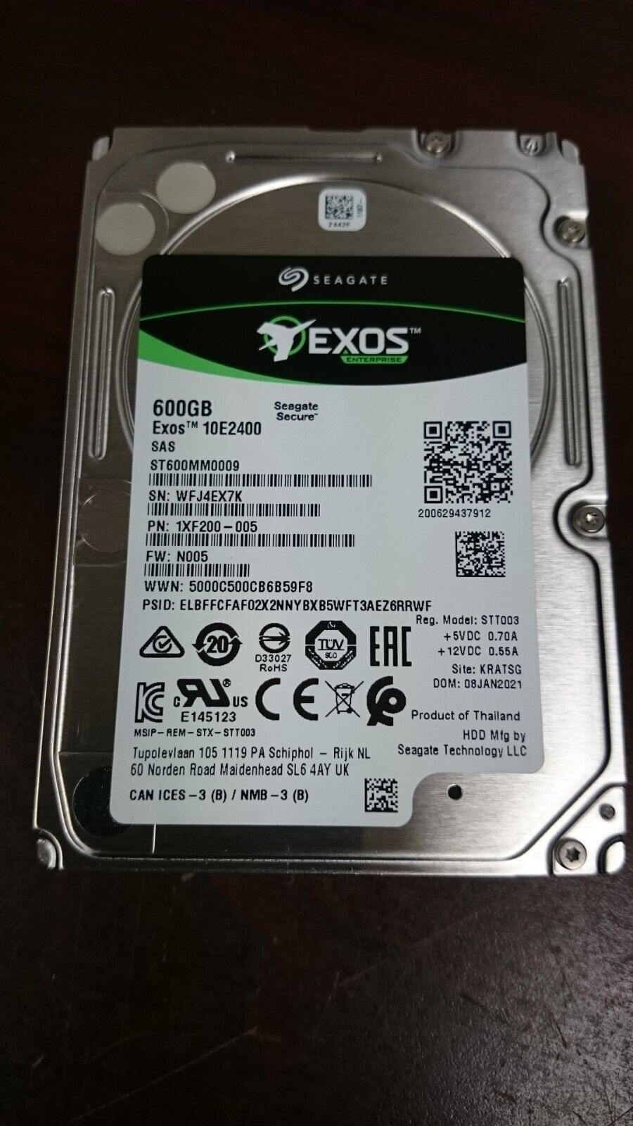Seagate Exos 10E2400 SAS ST600MM0009 600GB Hard Drive 【公式通販】