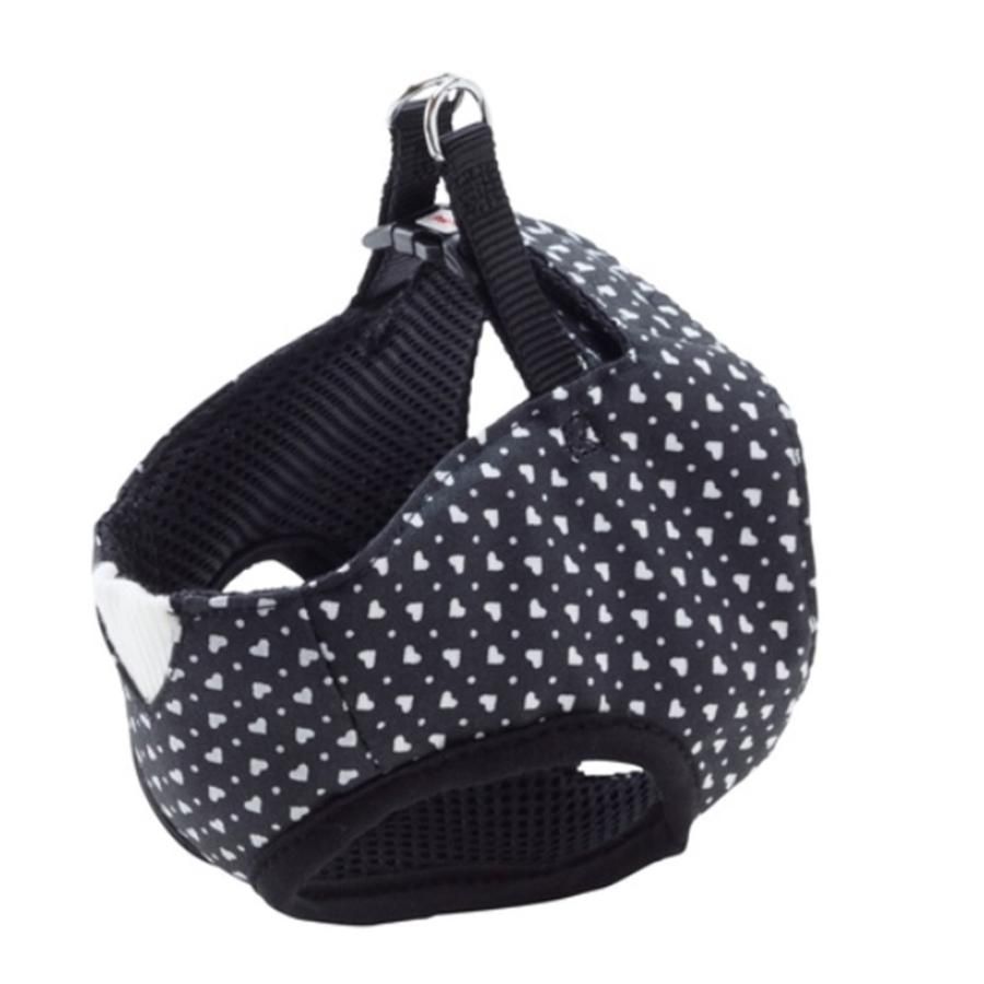 同梱不可 6個セット ペティオARFashionハートドットベストハーネスSブラック