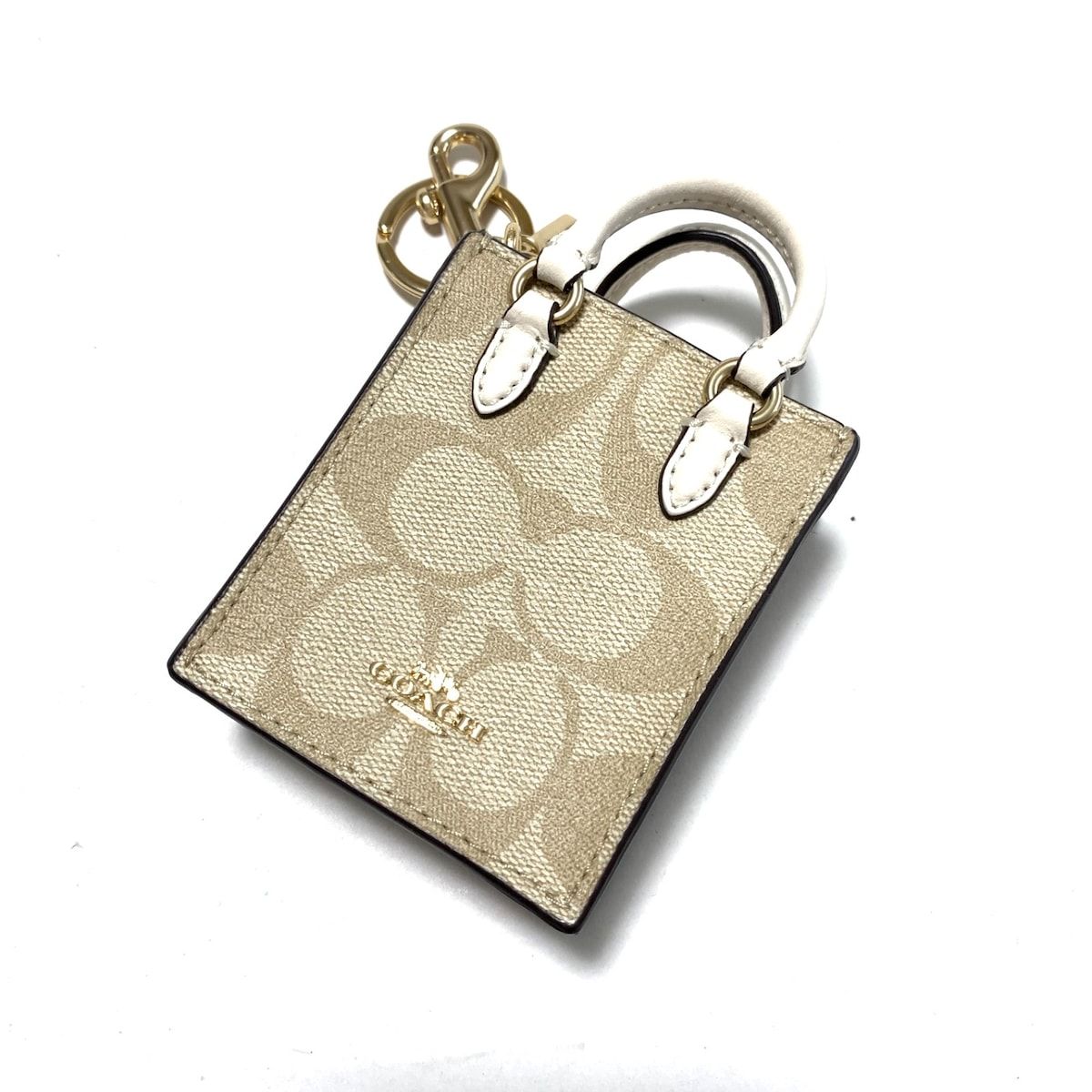 COACH(コーチ) キーホルダー(チャーム) ノースサウス ミニ トート バッグ チャーム・シグネチャー キャンバス CU281 レザー - メルカリ