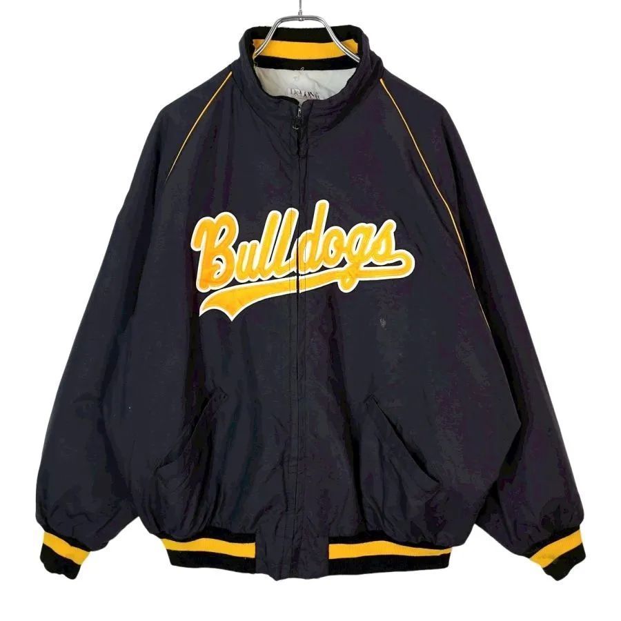 80s90sUSA製デロングDeLONGラグランナイロンスタジャンバーシティ