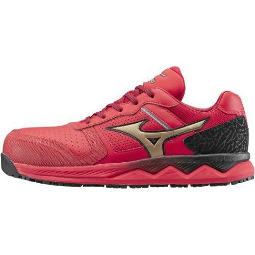 2営業日で発送 MIZUNO ミズノ ミズノ プロテクティブスニーカー オールマイティ HW11L レッド×ゴールド 25.0 F1GA200062250 7217