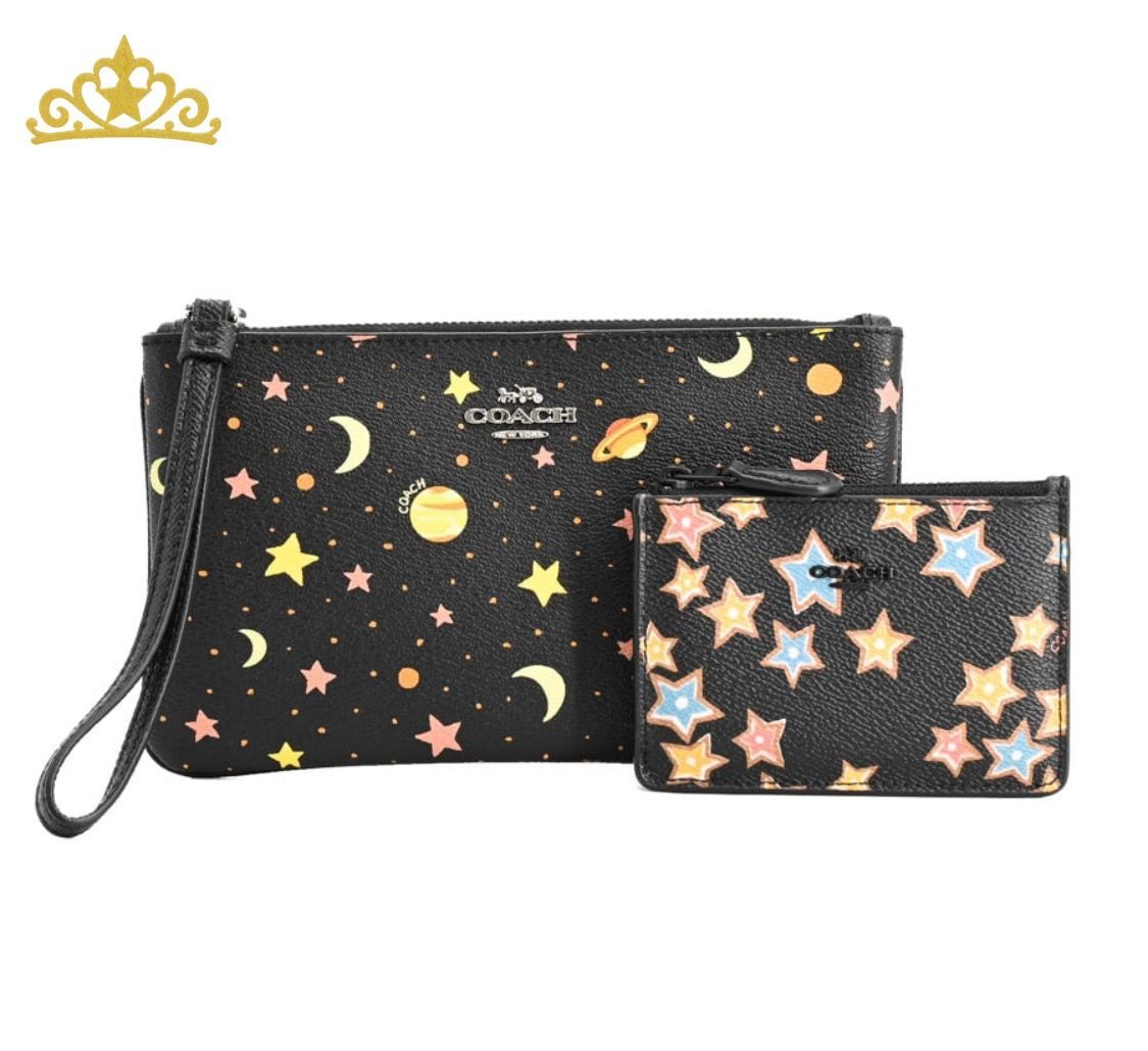 COACH コーチ ポーチ-カードケース スター ムーン レディース クラッチバッグ