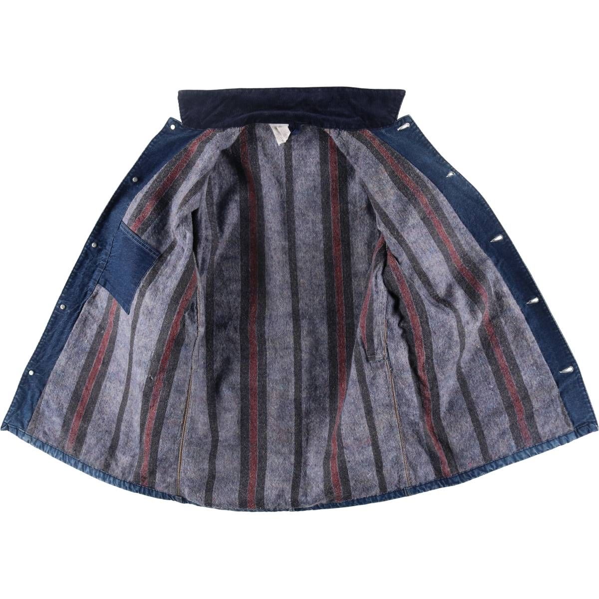 レ*ン様 80s USA製　カバーオールチョアコート　ネイビー紺　カーハート 80s USA製 carharttカーハート ブランケットライナー デニム