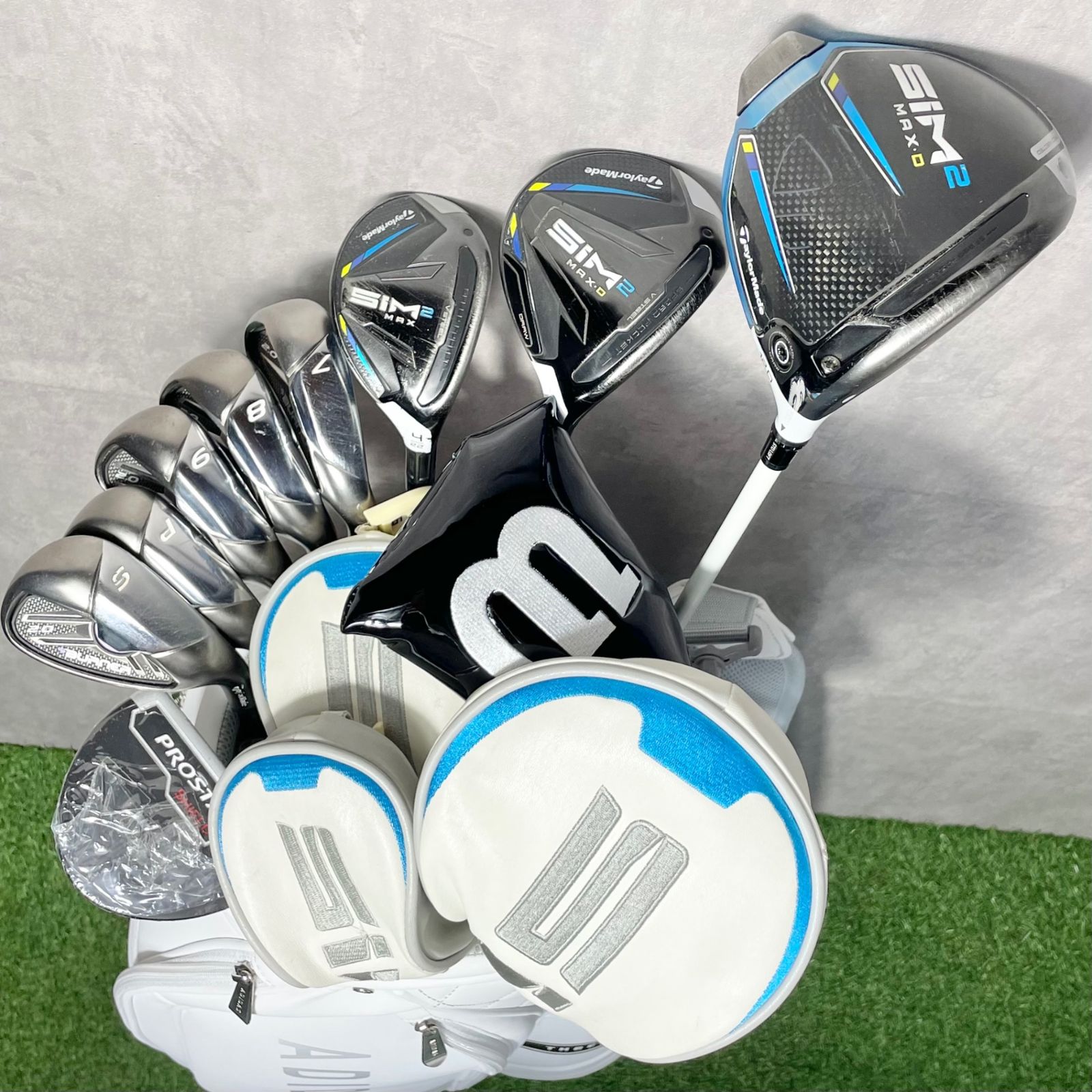 バッグ TaylorMade SIM2MAX D レディース L ゴルフクラブセット 9本 右 テーラーメイド シムツーマックス キャディバッグ