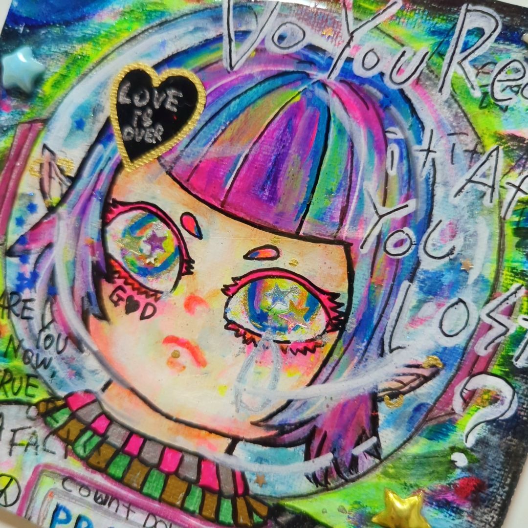 【一点物イラスト】憂さ子【A4サイズ.イラスト 現代アート 絵 】 2025年新作シリーズ】憂さ子【A4サイズ.イラスト 現代アート 絵