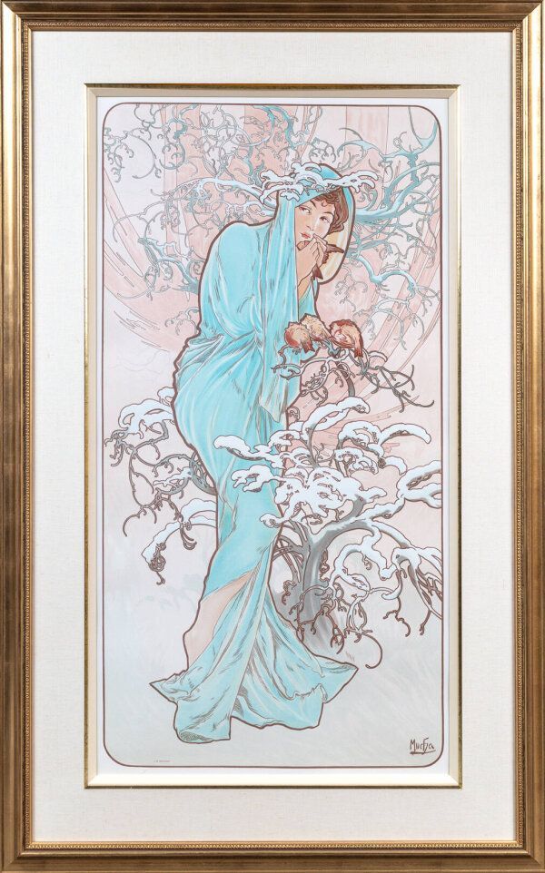 アルフォンス・ミュシャ】 「四季 冬 1896」 版画 - メルカリ