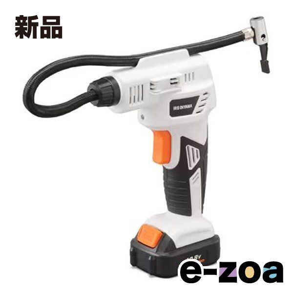 IRIS OHYAMA アイリスオーヤマ 充電式エアコンプレッサ ACアダプター 充電器 充電式リチウムイオン電池 ノズル 白 JAC10 2661560
