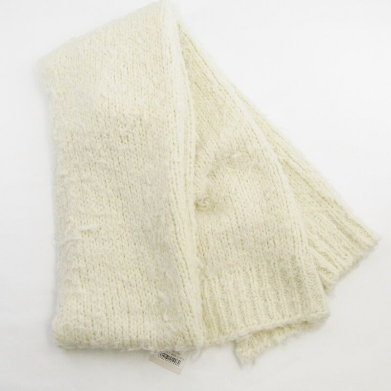 未使用 babaco ババコ ウール アルパカ ファー ストール BA01-TG33 Wool Alpaca Fur Stole ニット マフラー  日本製 アイボリー 30012893 - メルカリ