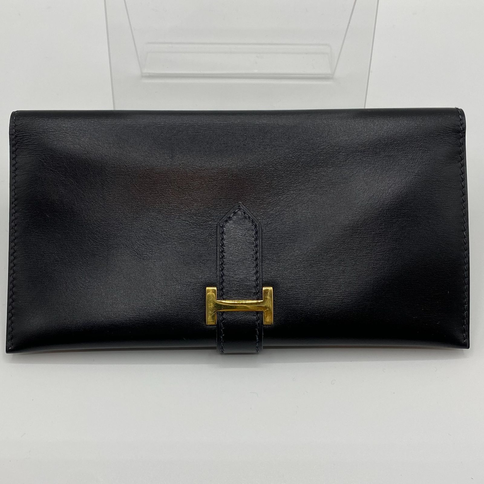 Hermès エルメス ボックスカーフ ベアン クラシック 長財布 エルメス