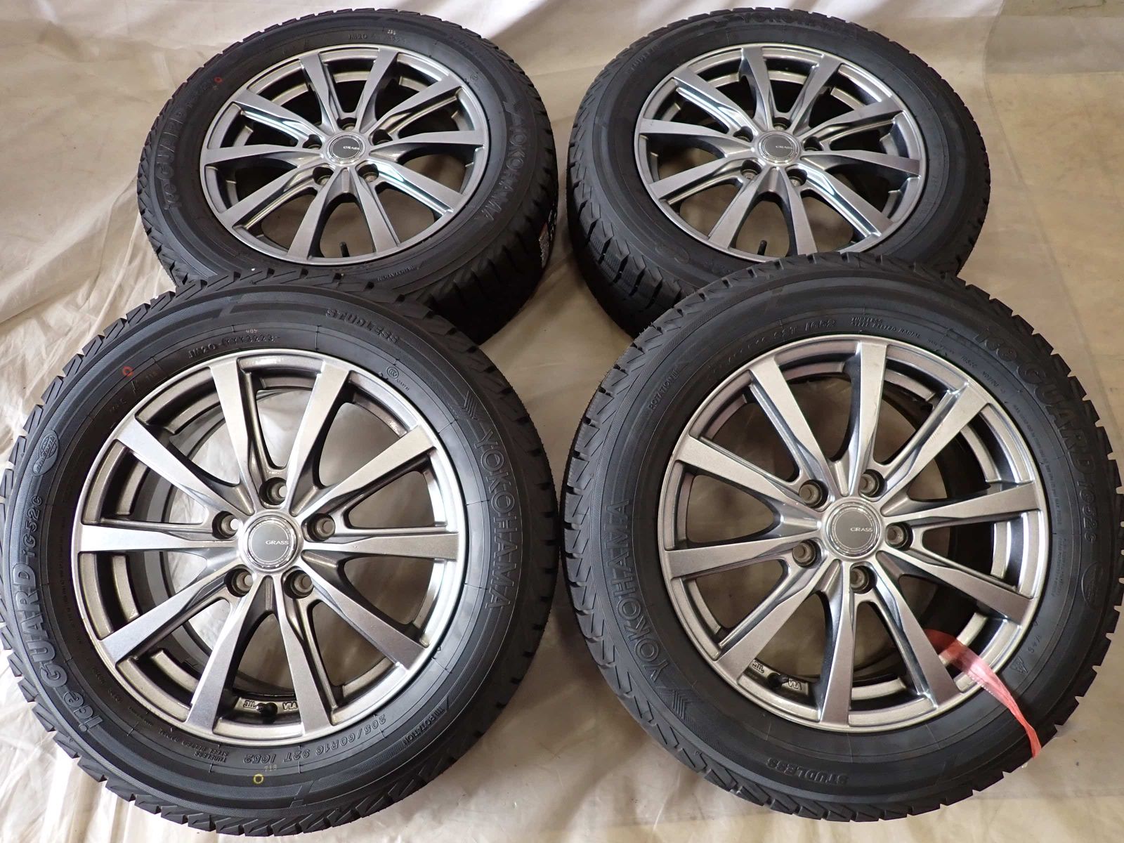 ファッションアイテム 冬 製 4本 会社宛 205 60R16×6.5J 92T ヨコハマ アイスガード IG52C アルミ ノア ヴォクシー ステップワゴン NO D6416 翌日配送。