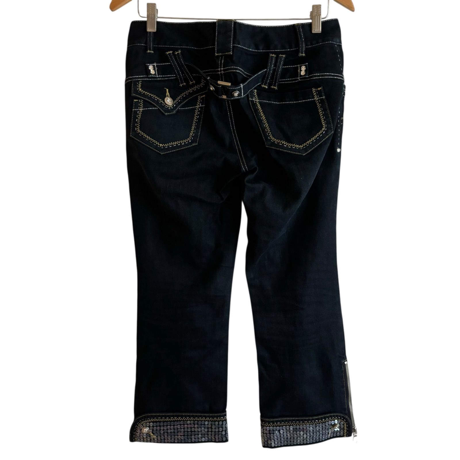 【新品未使用】TO BE CHIC トゥービーシック　パンツ 40サイズ TO BE CHIC】トゥービーシック 40 チェック柄 パンツ リボン