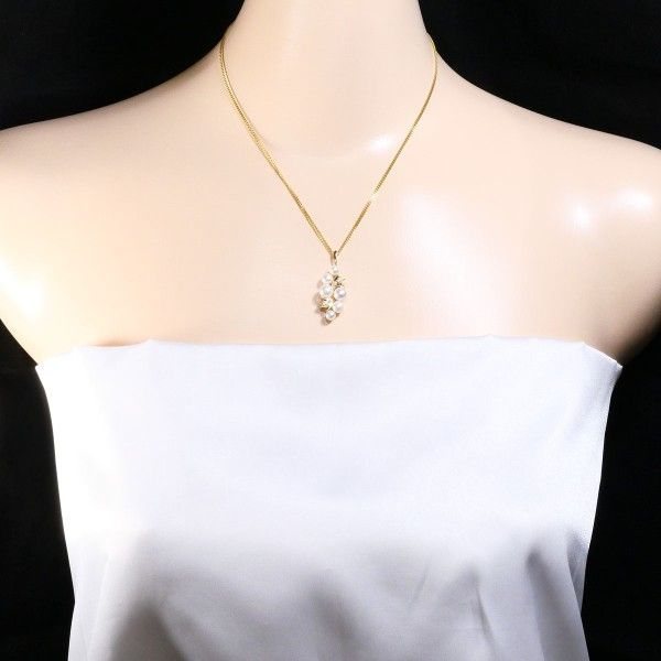 K18YG ネックレス necklace パール 真珠 カード鑑別書 総重量約6.8g 約40cm FORTGASGNV_COM_BR